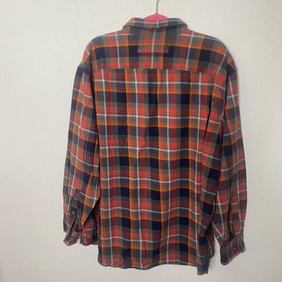 Duluth Trading Co. Mens Relaxed Fit Flannel Shirt 2XL Plaid Long Sleeve Cotton C - Picture 5 of 9